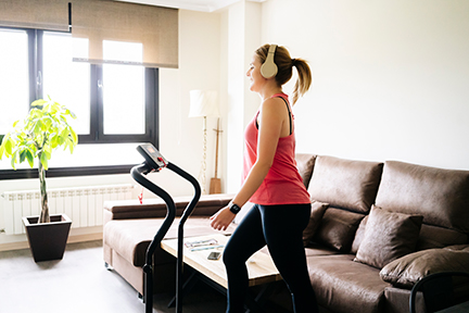 woman on treadmill