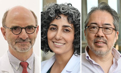 Headshots of two male and one female scientists.