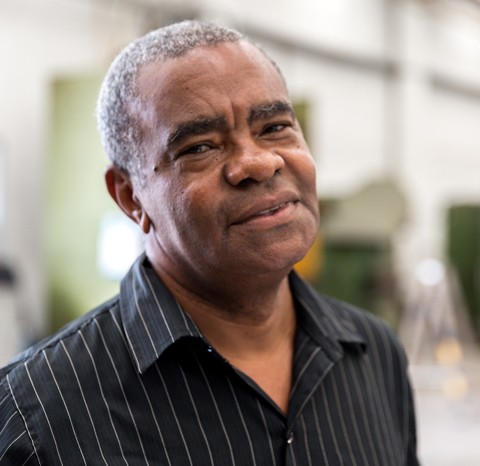 Man looking at camera with pain