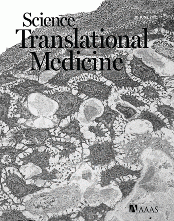 Cover of Science Translational Medicine - 30 JUNE 2021 VOL 13, ISSUE 600