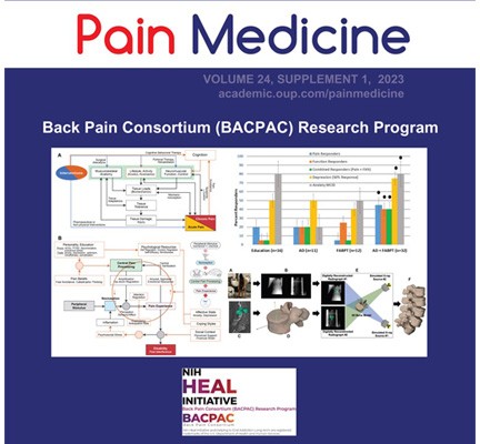 Photo of Pain Medicine Journal Cover for BACPAC Research Program Issue