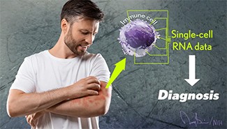 man scratches rash on his arm