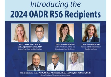 graphic showing photos of the 7 R56 awardees