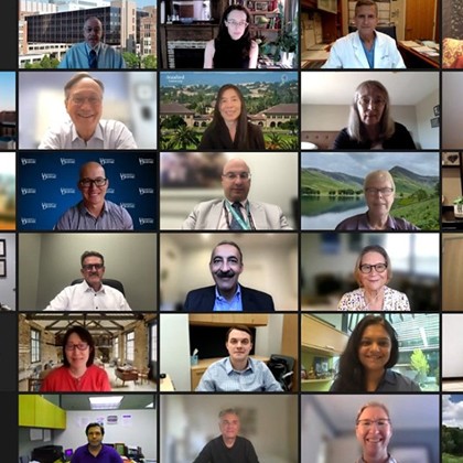 Excerpt of the photo of the participants in the virtual meeting.