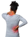 Woman with back pain