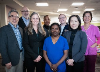 Group of medical professionals in a clinic.