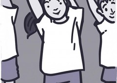 Illustration of kids doing physical therapy