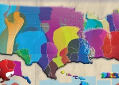 Illustrated collage of the United States